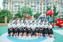 圣洛鋒初高中生學院風合唱演出服詩歌朗誦服裝學生秋季校園白色班服套裝 女白短+黑百褶長裙+紅皇冠領結 L 曬單實拍圖