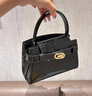 CHARLES&KEITH鱷魚(yú)紋凱莉包手提斜挎婚包包女包生日禮物CK2-50270880-1 Black黑色 S 曬單實(shí)拍圖