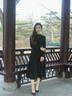 欣妃羽欣妃羽黑色長(cháng)袖針織連衣裙女春2025新款高級感法式A字裙黑色L 曬單實(shí)拍圖