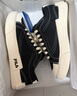 FILA FUSION斐樂(lè )女鞋帆布鞋女 低幫板鞋POP輕質(zhì)帆布鞋休閑運動(dòng)鞋女 黑-BK 36.5 曬單實(shí)拍圖