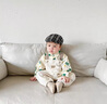 G.DUCKKIDS小黃鴨新生嬰兒衣服春秋季男寶寶背帶褲套裝卡通恐龍初生兒連體衣 恐龍米色 73cm 建議3-9個(gè)月12-16斤cm 曬單實(shí)拍圖
