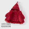 戴維貝拉（DAVE＆BELLA）女寶寶棉衣女童冬裝上衣新款國風(fēng)兒童連帽拜年服休閑小童棉服 中國紅【現貨】 100 cm（建議身高90-100cm） 曬單實(shí)拍圖