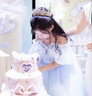 迪牧歐女童花童晚禮服藍色兒童生日宴會(huì )公主裙主持人鋼琴演奏走秀表演服 藍色 160 曬單實(shí)拍圖