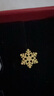 周六福（ZLF）七夕禮物  黃金耳飾女款足金5G金時(shí)尚雪花耳釘浪漫仙雪 計(jì)價(jià) 0.97g 曬單實(shí)拍圖