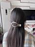 戚小米慵懶風(fēng)橢圓抓夾女2026新款高級感后腦勺鴨嘴夾盤(pán)發(fā)馬尾一字夾發(fā)夾 深咖色 曬單實(shí)拍圖