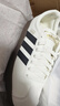 adidas T頭鞋 VL COURT復古板鞋德訓鞋男女阿迪達斯輕運動(dòng) 漢玉白/黑色/樹(shù)脂黃   37 曬單實(shí)拍圖