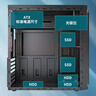 半島鐵盒（PADO）H5黑色 臺式電腦主機箱 商務(wù)辦公家用機箱（支持ATX主板支持光驅?zhuān)?曬單實(shí)拍圖