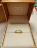 CRD克徠帝黃金戒指麥穗戒指穗穗平安足金999金戒指節日禮物 1.9g|四葉款|HG00261A 曬單實(shí)拍圖