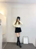 DAPHNE達芙妮棕色長(cháng)筒靴女2025秋季新款厚底中筒西部騎士靴堆堆褲管靴子 黑色 37 曬單實(shí)拍圖