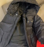 Q21兒童鵝絨羽絨服加厚保暖90絨子蓬松輕盈男女童三防新年拜年服 炭黑色 120 曬單實(shí)拍圖