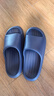 XGGC特大碼香蕉船涼拖鞋男夏季居家用防滑拖鞋潮流外穿女 藏藍 46-47 曬單實(shí)拍圖