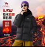 駱駝火山羽絨服男女款城市輕戶外加厚防寒面包服冬季外套 黑色 M 曬單實(shí)拍圖