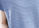 啄木鳥(niǎo)夏季亞麻紋理天絲針織短袖T恤衫女圓領(lǐng)上衣冰絲背心體恤寬松薄款 霧藍 L 100-120斤 曬單實(shí)拍圖