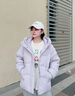 波司登（BOSIDENG）25新款羽絨服女短款寬松休閑通勤連帽冬季舒適保暖外套B250245202 風(fēng)鈴淡紫6453 S 160/84A 體重約100-110斤 曬單實(shí)拍圖