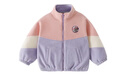 迪士尼寶寶（Disney Baby）童裝男女童學(xué)院風(fēng)米奇時(shí)尚休閑百搭舒適保暖搖粒絨外套秋冬季新款 233S1853粉紫 90 曬單實(shí)拍圖