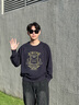 九牧王（JOEONE）美式復古學(xué)院風(fēng)衛衣男裝25秋季新款休閑百搭上裝 時(shí)尚版+藏青色+TH1EX50139 M 170/92A(48) 曬單實(shí)拍圖