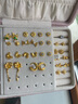 周大福雞蛋花足金黃金耳飾花朵耳鉤女婚嫁首飾(工費:280計價)EOF1385 足金 約8.05g 曬單實拍圖
