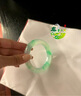 緬甸a貨冰綠翡翠手鐲冰種胖圓條飄綠玉鐲正品女款云南原石手鐲 曬單實(shí)拍圖