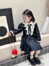 奧特曼童裝女童秋裝連衣裙2025新款洋氣兒童裙子女孩學(xué)院風(fēng)韓系公主短裙 黑色 130 建議120-130cm7-8歲 曬單實(shí)拍圖