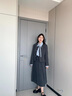 特洛曼百褶裙半身裙女春秋免燙西裝裙顯瘦通勤面試正裝中長(cháng)A字裙子 曬單實(shí)拍圖