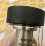 萬(wàn)象（WANXIANG）雙層玻璃杯弧形款帶濾網(wǎng)商務(wù)水杯V269灰藍色加厚耐熱泡茶杯 曬單實(shí)拍圖
