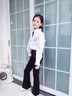 皮爾卡丹（pierre cardin）童裝女童褲子春秋2025新款兒童鯊魚(yú)喇叭褲大童黑色緊身打底褲外穿 黑色褲子 120 尺碼5~6歲【110-120cm】 曬單實(shí)拍圖