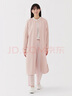 無(wú)印良品（MUJI）女式 水洗 平紋 立領(lǐng)長(cháng)袖連衣裙女裝裙子25年春季連身裙 襯衫裙 淺粉紅色條紋 S （155/80A） 曬單實(shí)拍圖