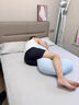 馥棉抱枕男生款睡覺(jué)專(zhuān)用側睡夾腿大人海馬冰絲涼感長(cháng)條枕成人男孩趴睡 新款-夏季涼感抱枕【北極藍】 95cm*25cm 含枕芯 成人中號 曬單實(shí)拍圖