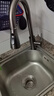 GuGuGo【德國】廚房水龍頭冷熱水器二合一洗菜盆抽拉式萬(wàn)向伸縮水槽龍頭 廚房抽拉水龍頭【三模式】槍灰 加厚不銹鋼丨配80CM原裝進(jìn)水管*2 曬單實(shí)拍圖