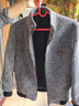 皮爾卡丹（pierre cardin）秋冬季外套男士夾克加絨保暖金貂絨衣服冬裝新款男裝休閑毛呢上衣 JKBA68淺灰色 （抗皺不起球） 2XL (140-155斤) 曬單實(shí)拍圖