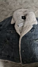 森馬（Semir）牛仔外套女拼接仿兔毛翻領(lǐng)寬松港風(fēng)冬季落肩夾棉夾克103724108001 曬單實拍圖
