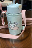 膳魔師（THERMOS）兒童水杯線條小狗上學(xué)便攜吸管杯杯套提手幼兒園暢吸小學(xué)生杯BBSD 曬單實拍圖