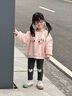班喜迪女童打底褲秋冬款2025新款女寶寶加絨休閑褲冬裝兒童公主外穿褲子 灰色 100 曬單實(shí)拍圖