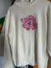太平鳥(niǎo)女裝羽絨服蘇州博物館聯(lián)名錦繡國風(fēng)緞面提花外套 米白色 L 曬單實(shí)拍圖