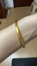 卡鉑亞 黃金手鐲女 古法傳承足金999經(jīng)典素圈光圈金手鐲半實(shí)心鐲子 17.76克（53-54號）寬約3.8mm 曬單實(shí)拍圖