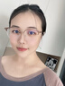 青年時(shí)代純鈦超輕半框眼鏡女款近視有度數(shù)專業(yè)配鏡顯瘦素顏眼睛框架高級(jí)感 山茶框 配1.56防輻射萬新鏡片 曬單實(shí)拍圖