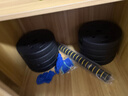 華亞（HUAYA） 啞鈴男士杠鈴套裝可調節環(huán)保包膠手鈴亞玲家用運動(dòng)鍛煉健身器材 40公斤（左右手各20kg）+連接桿 曬單實(shí)拍圖