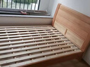 芝華士全實(shí)木櫸木床1.8米雙人床現(xiàn)代簡(jiǎn)約1.2m工廠直銷床1.8米x2米帶床墊 櫸木床單床 1200mm*1900mm框架結(jié)構(gòu) 曬單實(shí)拍圖
