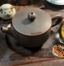 欽州坭興陶茶壺寬口漢瓦壺廣西全手工石瓢壺紫陶功夫茶具家用送禮 深古銅色 250ml 曬單實拍圖