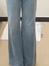 UR2025秋季新款女裝休閑丹寧刺繡花邊喇叭牛仔長(cháng)褲UYL850185 藍色 29 曬單實(shí)拍圖