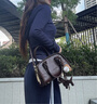 CinvaiKrose【趙昭儀同款】包包女包2025新款手提保齡球包單肩斜挎包生日禮物 咖啡色【送女友老婆女生禮物走心】 曬單實(shí)拍圖