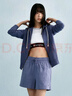 Champion冠軍連帽開(kāi)衫衛(wèi)衣女2025春季新款純色拉鏈外套簡(jiǎn)約休閑 霧霾藍(lán) L 曬單實(shí)拍圖