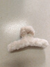秋冬毛絨頭發(fā)抓夾女大號發(fā)量大鯊魚夾毛毛發(fā)夾后腦勺發(fā)卡夾子頭飾 毛絨抓夾-淺卡其/11cm 曬單實拍圖