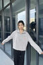 真維斯（JEANSWEST）米色衛(wèi)衣外套女2025新款秋季短款開(kāi)衫早秋立領(lǐng)寬松運(yùn)動(dòng)拉鏈上衣 曬單實(shí)拍圖
