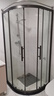 箭牌（ARROW） 整體淋浴房干濕分離玻璃隔斷浴屏家用槍灰色弧扇形不銹鋼沐浴房 [高級(jí)槍灰] 900*900 加厚1.0不銹鋼 曬單實(shí)拍圖