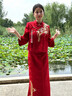 枝己新中式新娘旗袍訂婚禮服女2025新款婚紗主紗敬酒服結(jié)婚婚禮服婚服 DF101長(zhǎng)袖 M 曬單實(shí)拍圖