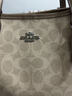 蔻馳（COACH）【官方授權(quán)店】奢侈品女包City23女士單肩手提包印花托特包送女友 CU759SVPWH奶茶色 曬單實(shí)拍圖