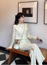 她芙（tafu）品牌女裝小香風(fēng)套裝女2025春秋新款法式小個(gè)子氣質(zhì)上衣褲子兩件套 米杏色 M （100-110斤） 曬單實(shí)拍圖