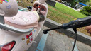 得力洗車高壓水泵洗車水槍家用沖洗高壓洗車機(jī)無線洗車工具套裝清洗機(jī) 150W 無刷感電機(jī)+6合1噴頭+單電2.0A 曬單實(shí)拍圖