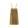 無(wú)印良品（MUJI）IDEE 女式 強捻 兩穿裙 女夏季款裙子 棉麻 吊帶裙  GAD14C4S 卡其色 M (155/68A) 曬單實(shí)拍圖